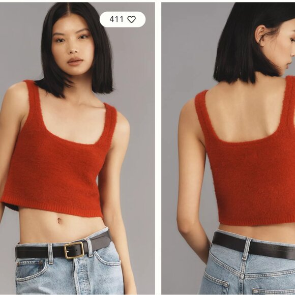 Anthropologie Pilcro Red Sweater Tank Size S HTF - Picture 1 of 4